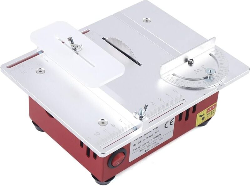 Gojoy - Mini-Tischkreissäge 220V 96W 9200 U/min Desktop-Schneidewerkzeug für manuelles DIY-Modell/PCB/kleines Kunststoff...