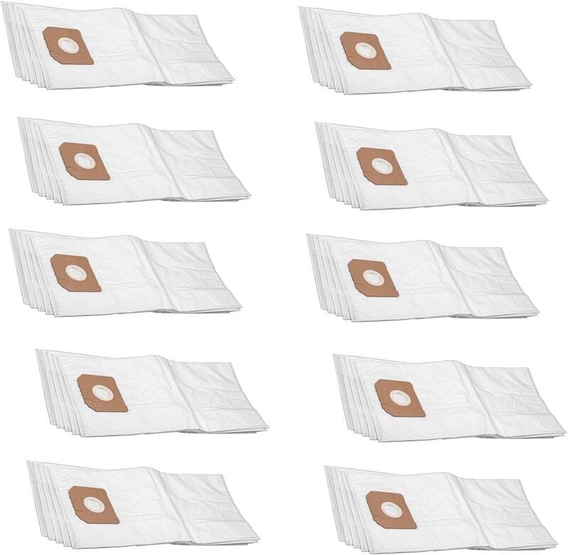 50x Staubsaugerbeutel kompatibel mit Nilco ic 640 Staubsauger - Mikrovlies, Weiß - Vhbw