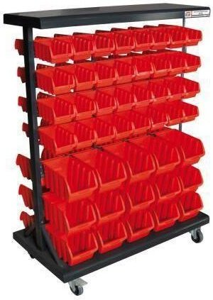 Doppelseitiges Kleinteile-Schüttenregal 64 Schubladen Holzmann ksr94d