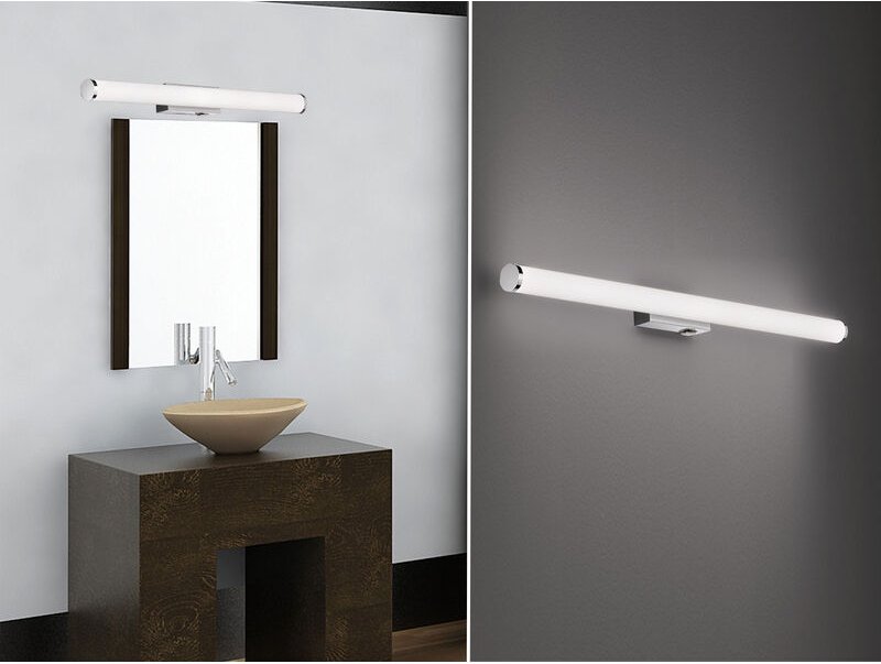 Trio - led Bad Wandleuchte mattimo mit Schalter Chrom - Spiegelleuchte, Breite 80cm