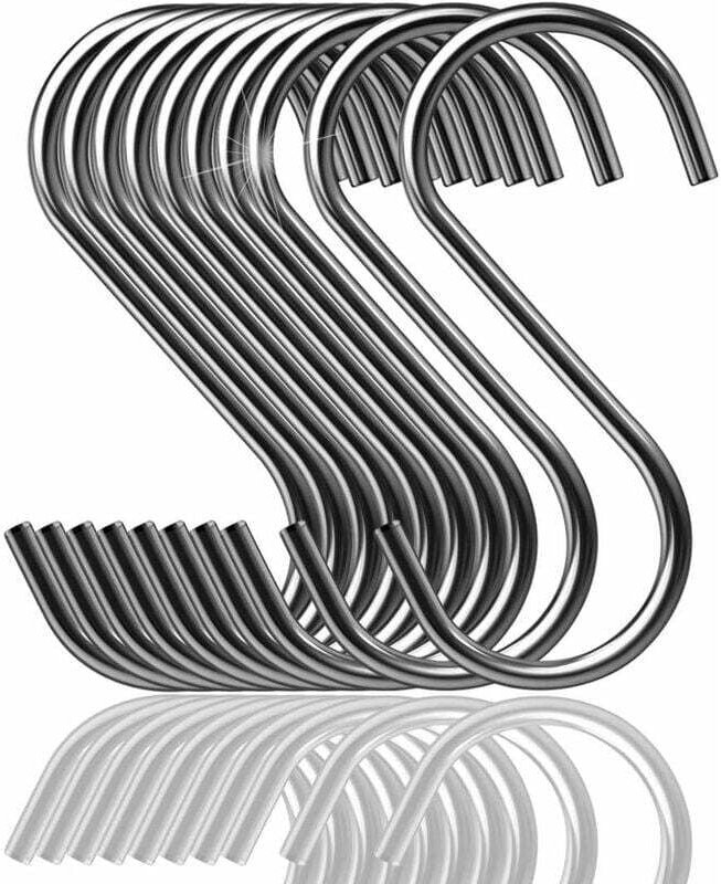 Minkurow - gabrielle Packung mit 20 multifunktionalen S-Haken zum Aufhängen, S-förmige Haken aus Edelstahl, S-Haken für ...