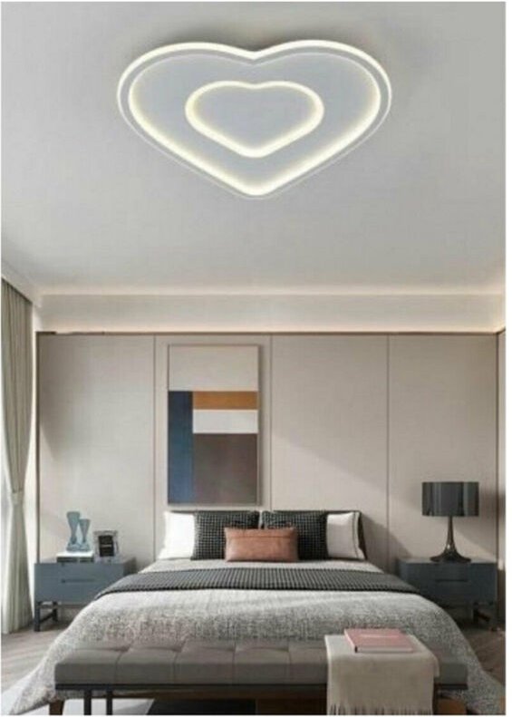 Trade Shop Traesio - Trade Shop - herzförmige led deckenleuchte 63 w aluminium 4000K 6500K IP22 C19 -