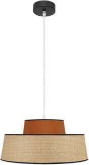 FABRILAMP Natur/Kürbis Hängeleuchte Modell Jia 1lit Dimmbar