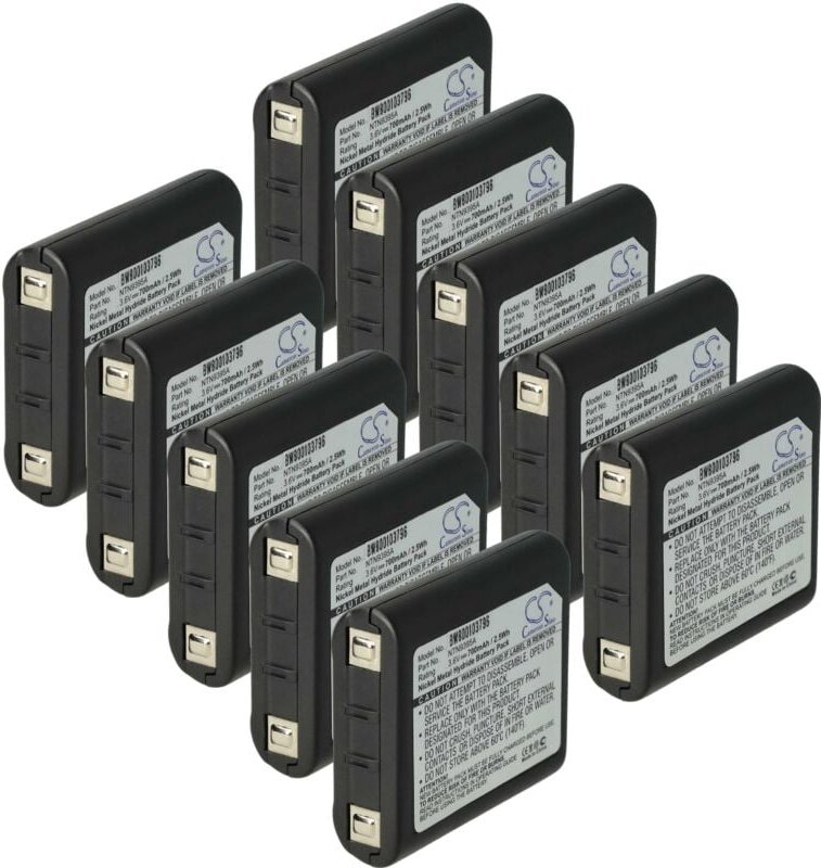 vhbw 10x Akku kompatibel mit Motorola Talkabout MR350R VP, MR355, MR350TPR, MR350RVP, MR350RPP Funkgerät, Walkie Talkie ...