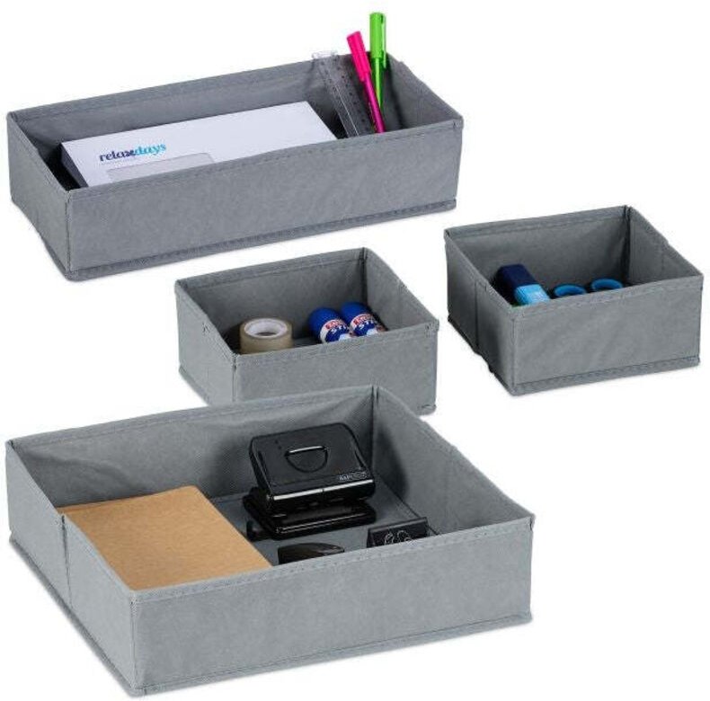 4 teiliger schubladenteiler aus vlies