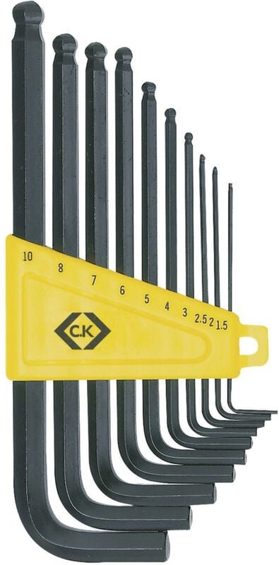 C.k Magma - c.k Innen-Sechskant Winkelschraubendreher-Set 1.5 mm, 2 mm, 2.5 mm, 3 mm, 4 mm, 5 mm, 6 mm, 7 mm, 8