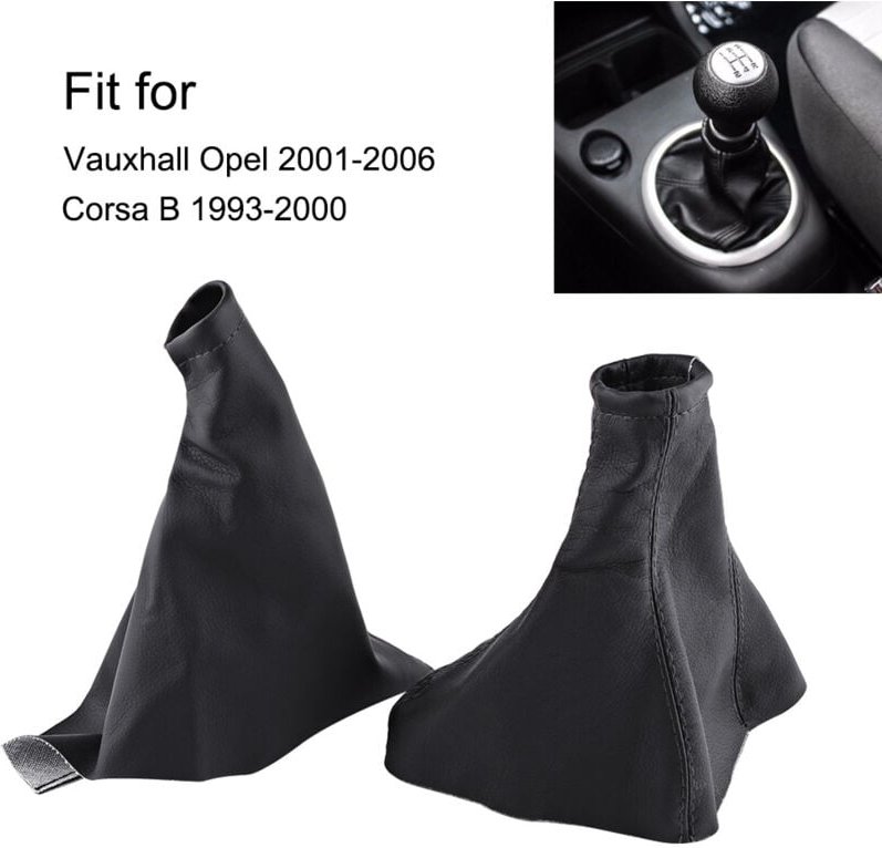 Eosnow - Auto-Gangschaltung-Stick-Gamasche-Manschette PU-Leder-Staubschutz für Vauxhall Opel 01-06 Corsa b 93-00