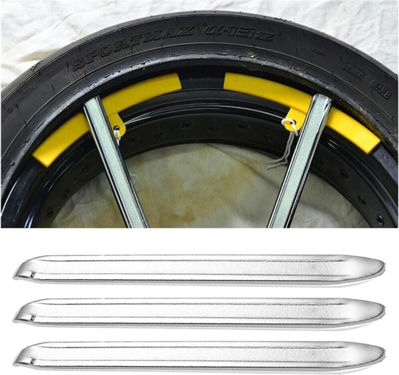 3-teiliger Reifenheber, Metall-Fahrradreifenheber, Roller-Reifenheber, Metall-Stahl-Reifenheber für Autos und Motorräder...
