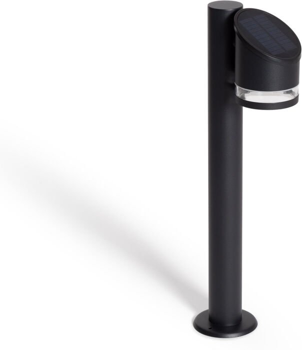 Led Bodenstehleuchte Außen Solar 50cm Aluminium Eddan Schwarz