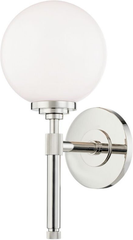 Bowery 1 Lichtwannenhalterung Nickel poliert, Glas