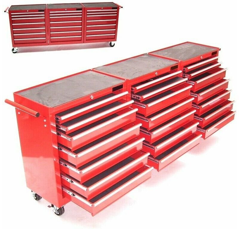 Werkzeugwagen xxxl mit 21 Schubladen Werkstattwagen Rollwagen Werkzeug Schrank