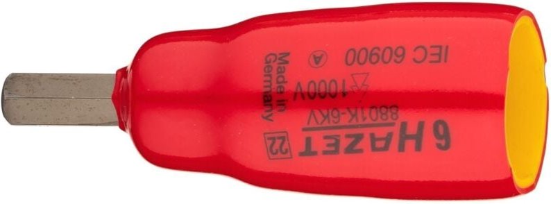 Hazet Schraubendreher-Steckschlüsseleinsatz, Vierkant hohl 10 mm (3/8), Innen-Sechskant Profil, 6 mm, kurz