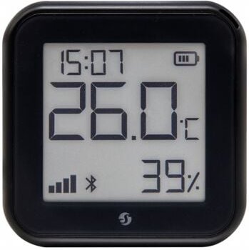 SHELLY WLAN-Temperatur- u. Feuchtigkeitssensor Plus H&T Gen. 3, BT, schwarz