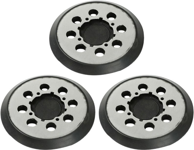 Trade-Shop 8-Loch + 4-Loch Klett Schleifteller Ø125mm mit Metall-Rückseite kompatibel mit Dewalt DCW 210 D1R ersetzt N32...