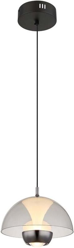 Pendelleuchte Hängelampe Deckenleuchte Metall Messing Glas Rauchfarbe 1-Flammig