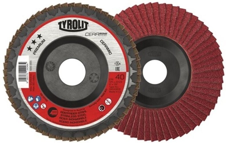 FP - Fächerscheibe cerabond D.115mm K.80 fl.INOX Keramikkorn tyrolit