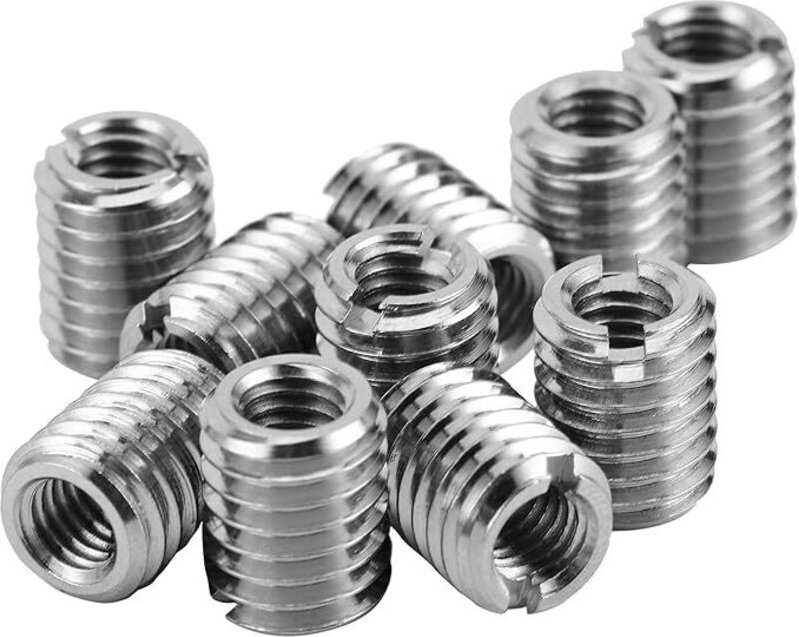 Shining House - 10-teiliges Gewindeeinsatz-Set, M5 x 0,8 Innengewinde, M8 x 1,25 Außengewinde, Edelstahl, hohe Härte, Re...