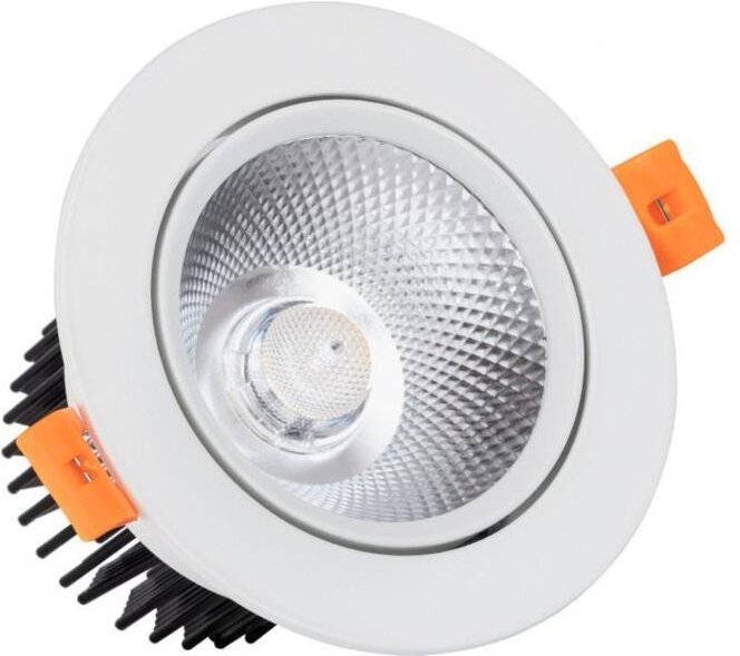 LED Downlight Einbaustrahler 12W Rund COB CRI90 Dimmbar Ausschnitt Ø 90 mm 2700K Warmweiß