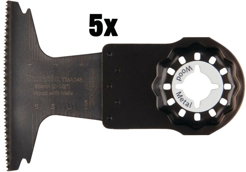 Tauchsägeblatt-Set, 5 Stk., TMA048, 65x40 mm, 1,3 mm - Makita