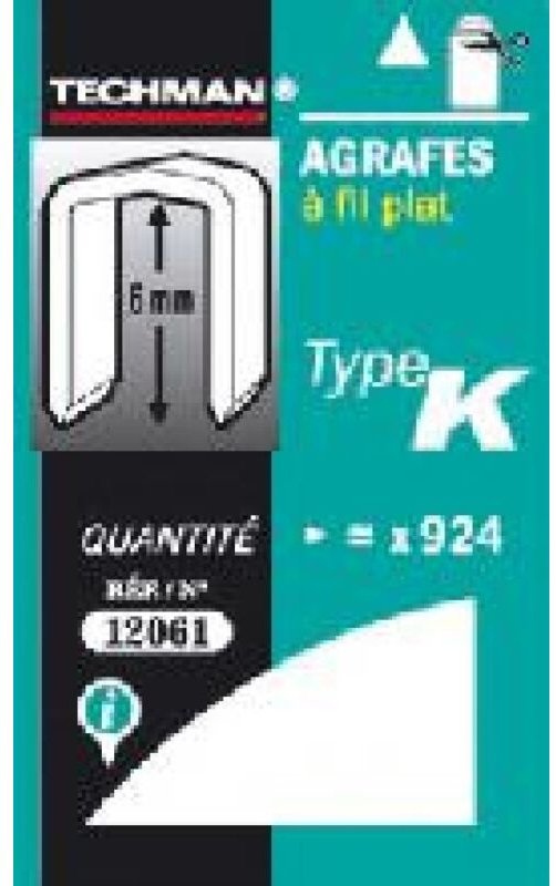 10 mm Klammern - Typ K TECHMAN