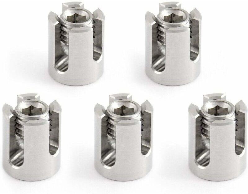 Lot de 5 serre-câbles en acier inoxydable (A4) - Pour câble de 2 mm - M8 (pour câble de 2 mm)