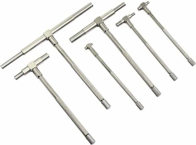 6-teiliges Präzisions-Teleskopmessgerät, 8–150 mm Innenmikrometer-Messbohrungssatz, behördliches Inspektionsgerät, Silbe...