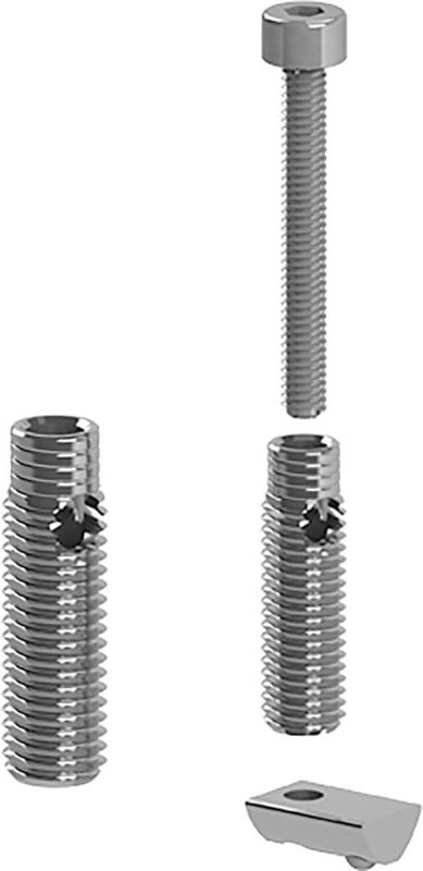 Fath Automatikverbinder Item System Nut 8 zur Verbindung von Aluprofilen, Stahl verzinkt - 10 Stück