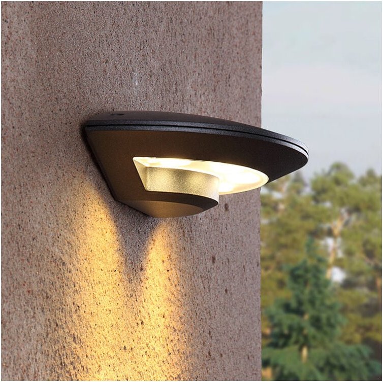 1 Stück 4 W LED-Wandleuchte für den Innen- und Außenbereich, wasserdicht, IP65, einstellbarer Beleuchtungswinkel, Warmwe...