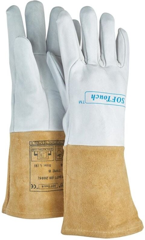 Schweißerhandschuh(Argon) Nr. 10-1009, Gr. l Ziegenleder (1 Paar) Weldas