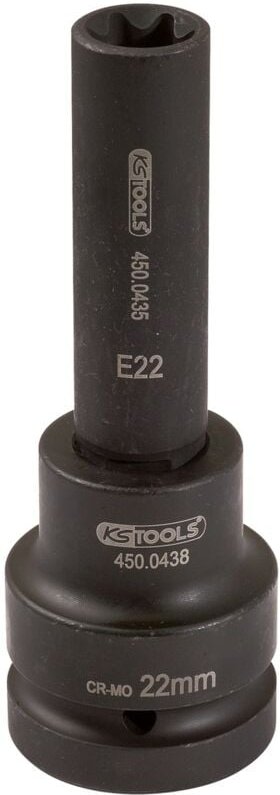 1' Kraft-Stecknuss E-Torx, lang, E20