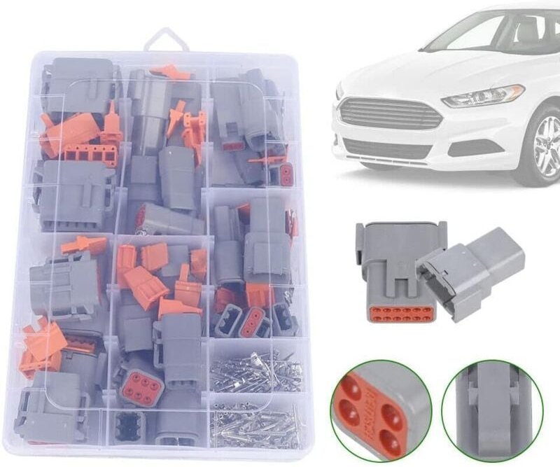 Motorrad Auto Verbinde Steckverbinder DTM Set 2 3 4 6 8 12 polig wasserdicht KFZ
