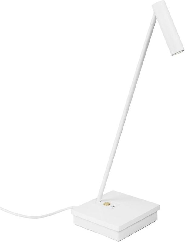 E-lamp Wireless lampara de sobremesa con luz led blanco cálido 2700k en color blanco