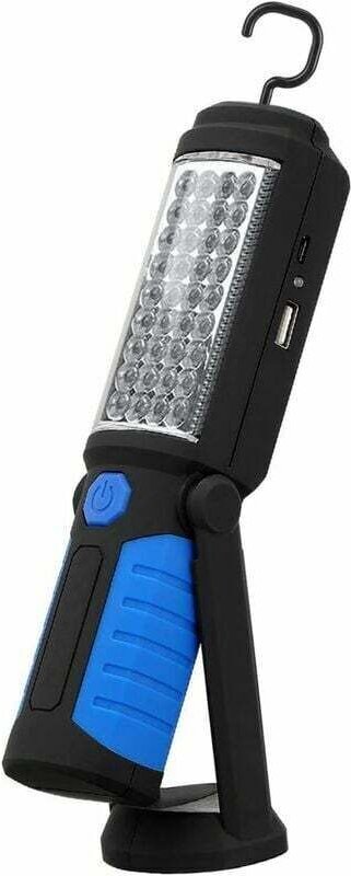 Wiederaufladbare LED-Taschenlampe mit Magnetfuß – COB-Arbeitsleuchte – Magnetische Arbeitsleuchte für Auto, Garage, Werk...