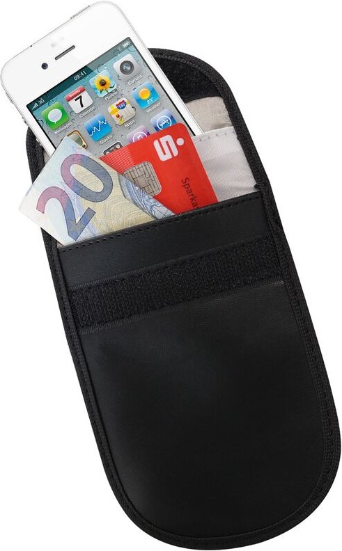 3403-02 rfid Schutztasche Smartphone Autoschlüssel, Abschirmung, rfid Blocker, 13,5 x 9,5 x 1,5 cm - HMF