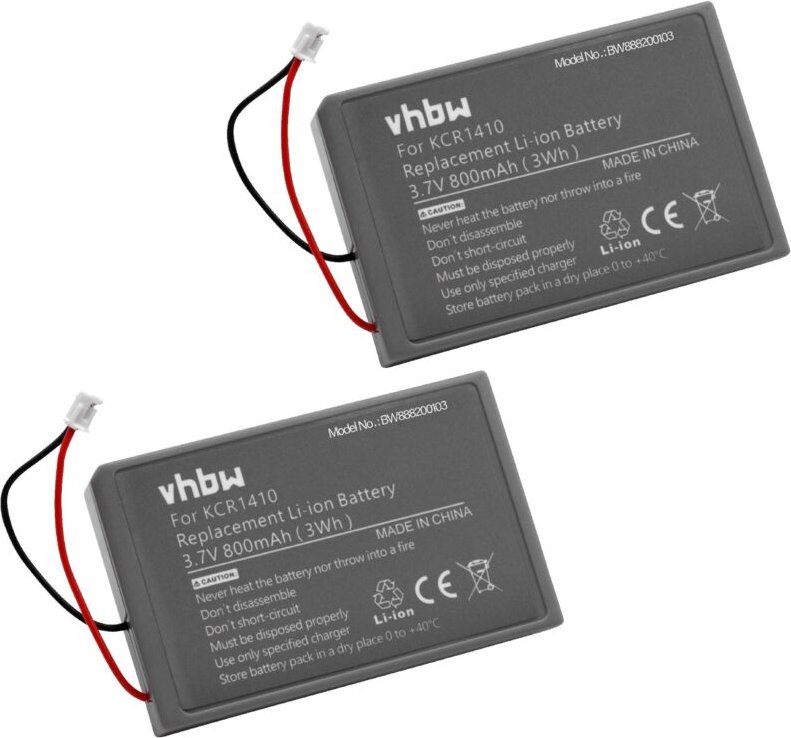 Vhbw - 2x Akku kompatibel mit Sony PS4 Dualshock Controller V2 Controller (800mAh, 3,7V, Li-Ion)
