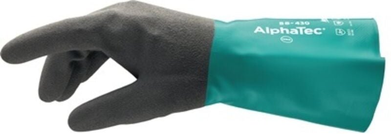 58430090 Chemikalienhandschuhe AlphaTec 58-430 Größe 9 flaschengrün/anthr - Ansell