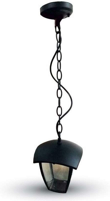 V-tac - LED-Laterne, E27-Lampenfassung (max. 60 w), Schwarz, L72 cm, IP44