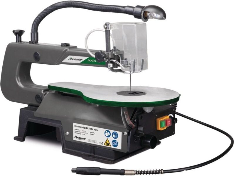 Dekupiersäge dks 504 Vario je 1 Sägeblatt 15Z + 18Z +Universalschleifer - Holzstar