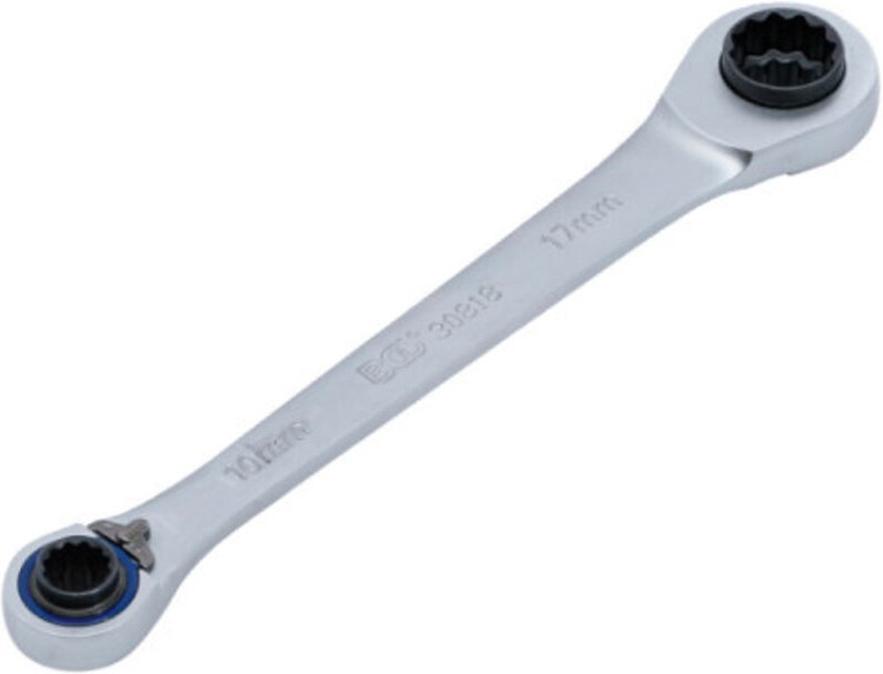 Bgs Technic - Ratschen-Ringschlüssel '4 in 1' sw 10 x 12, 14 x 17 mm