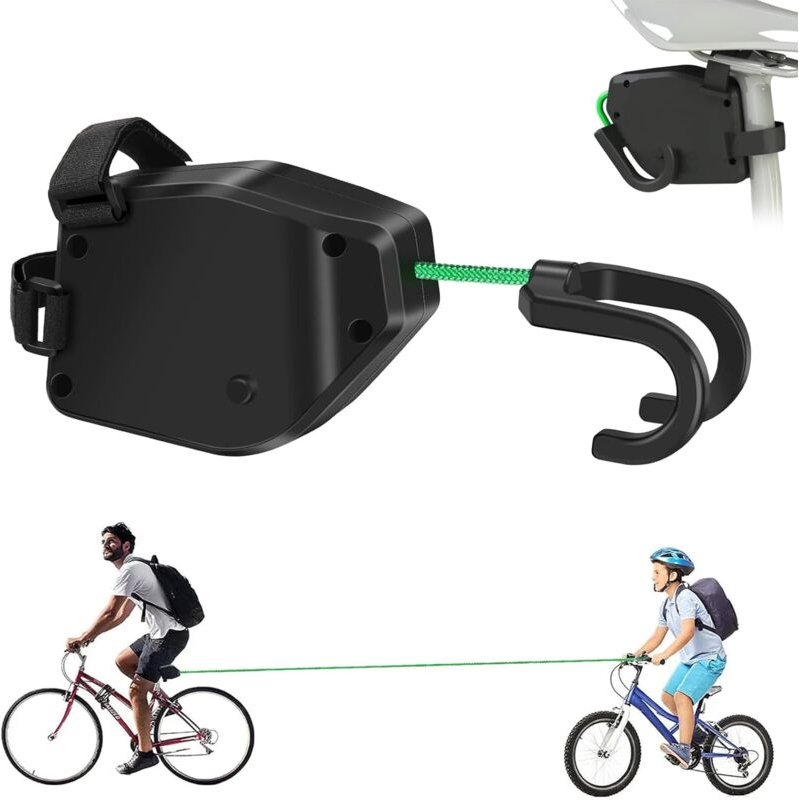 Kinderfahrrad-Zugstange 2,5 m, einziehbare Kinderfahrrad-Zugstange, Fahrrad-Traktionsseilgürtel, Tragfähigkeit 250 kg, t...