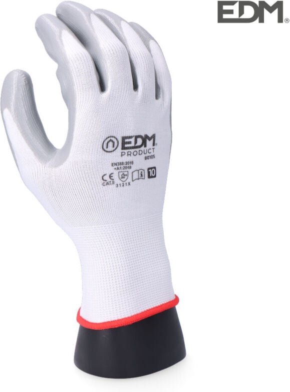 EDM - DIY-Handschuh aus nitrilbeschichtetem Polyester, Größe 9