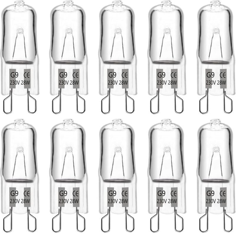 Osqi - G9-Halogenlampe, 28 w, 230 v, 370 lm, 2700 k, warmweiß, dimmbar, G9-Kapselbirnen, für Kronleuchter, Landschaftsla...