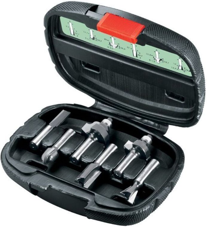 6-teiliges HM-Fräser-Set (8 mm Schaft) - Bosch