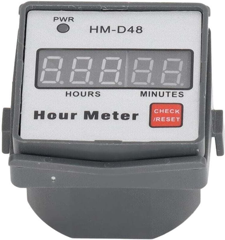 Betriebsstundenzähler, Digitalanzeige, 0999,99 h, Timer, Betriebsstundenzähler, AC 220 V, für Motorausrüstung