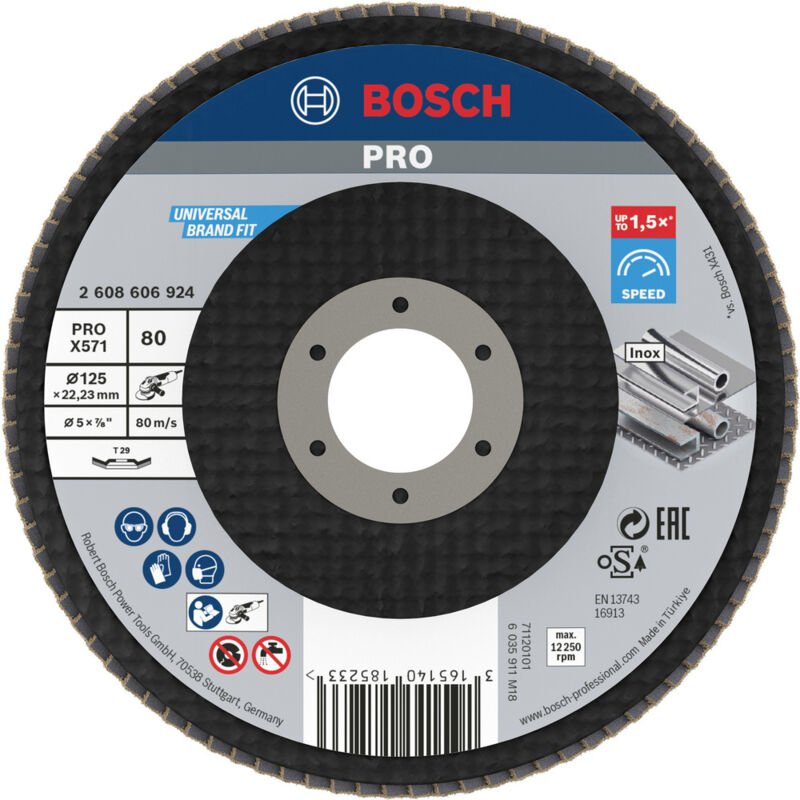 Bosch - pro X571 Fächerschleifscheibe 125 mm G80 - 2608606924
