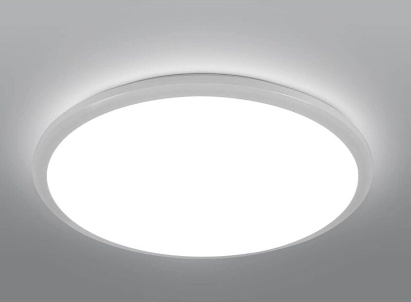 GOECO LED Deckenlampe, Ø 30cm Deckenlampe 2400LM Wasserdicht IP44 Moderne LED-Deckenlampe Rund 6000K Anwendbar in Badezi...