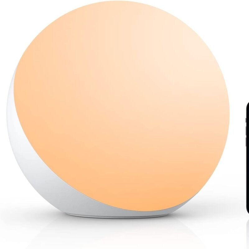 Smart LED Tischlampe, Nachttischlampe Touch Dimmbar funktioniert mit Alexa und Google Assistant, Wifi Atmosphäre Nachtli...