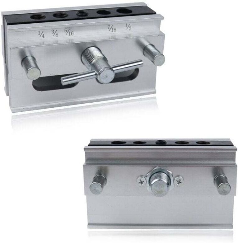 Selbstzentrierendes Dübellehren-Set, imperiale Größen, Lochbohrführung, Positionierwerkzeug für die Holzbearbeitung für ...