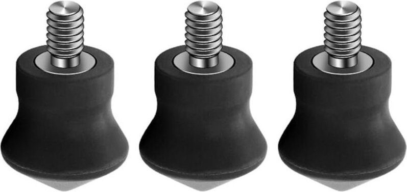 Set mit 3 universellen Stativspitzen – 6,35 mm Gewinde – Edelstahl – Ersatzteile