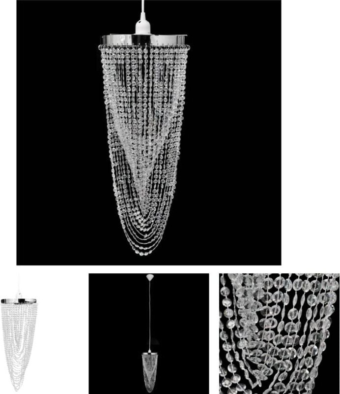 Thumbnail - Kristall Anhänger Kronlampe 22 x 58 cm - Kronleuchter - Transparent
